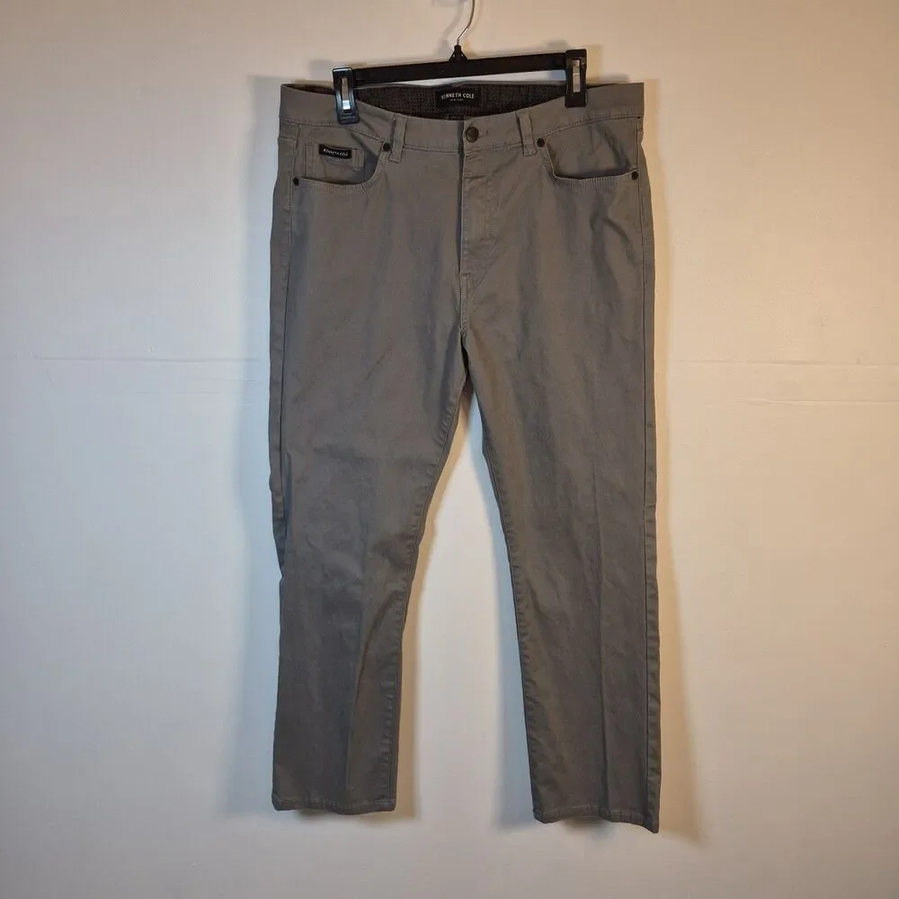 Kenneth Cole New York 5-Pocket GLOFZE Casual Pants Size 34x30 (34x29)
